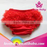 New Fashion Baby Short Underwear Wholesale Newborn Baby Ruffle Red Bloomers thumbnail-1