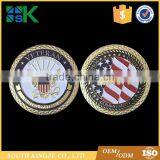 USN Navy Veteran Blue Red White Flag Color Big Challenge Coin thumbnail-1