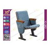 Molded Foam Low Back Auditorium Seat Chairs With MDF Writing Pad Spring Return