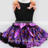 Children Clothes,black Cotton t Shirt With Pettiskirts, Tutus thumbnail-1