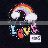 Colored Rainbow Patches for Kids Clothes Rhinestone Hot Fix Patch thumbnail-2