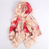 Beautiful Wholesale Women Long Custom Silk Scarf Printing 100% Silk Scarf thumbnail-4