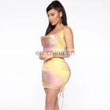 Hot Sales Best Sellers Women Fashion Tie Dyed Casual Dresses Ladies Sexy Backless Bodycon Mini Dresses Women Summer Dress thumbnail-6