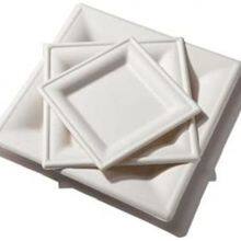 Квадратная одноразовая посуда, компостируемая и биоразлагаемая, изготовленная из сахарной тростники, экологичная посуда для обедов, тарелки для вечеринок, походов, пикников thumbnail-4