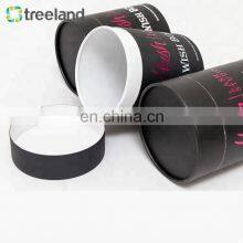 Elegant Black Cardboard Paper Tube Package Round Black Cardboard Gift Box Paper Tube for Gift Packaging thumbnail-3