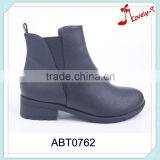 V Shape Rlastic Band Red Ball Garden Low Heel Ankle Woman Boots 2016 With Zipper thumbnail-1