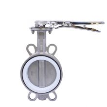 Aluminium Stainless Steel Wafer Butterfly Valve With Hand Lever