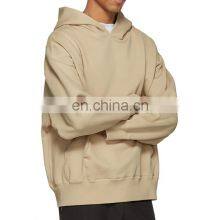 High Quality Heavyweight Cotton Hoodies Printed 100% Cotton Custom Oversize Brown Men Hoodies thumbnail-4