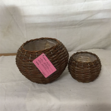 China Supplies Handmade Brown Large Size Wicker Basket Household Use thumbnail-1