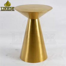 Hot Sale Round Stainless Steel Coffee Table With Gold Metal Legs Furnishings Masterpiece thumbnail-5