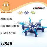 Udi Drone Manufacturers Headless Quadcopters RTF 4CH 6 Axis Gyro U846 Mini Dron UFO thumbnail-1