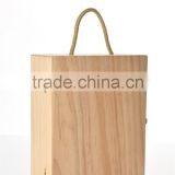Packaging Pine Wooden Wine Box With Rope Handle thumbnail-3