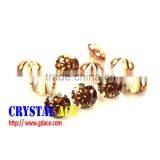 Best quality Cubic Zirconia Loose Dark Champagne Round Zirconia stone from china manufacturer