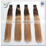 Wholesale Silky Straight Ombre Color 100% Brazilian Virgin Human Hair Tape in Hair Extensions thumbnail-2
