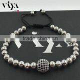 2016 Latest Round Bead Beaded Bracelet and Handmade Macrame Adjustable Rope Bracelet thumbnail-6