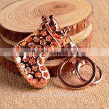 Inlaid Diamond Car Key Chain Christmas Gift Santa Claus Boots Shoes Keychain thumbnail-2