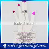 Hot sale factory direct sale rhinestone butterfly bracelet with ring chian A0085