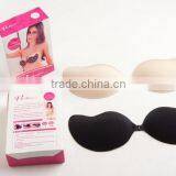 OEM Hot Nude Sexy Silicone Invisible Strapless Backless Quarter Cup Bra thumbnail-2