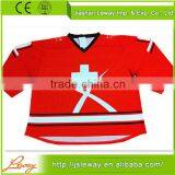 Customized Red Lightweight Sublimat Print Adult or Kids Hockey Jersey Cheap