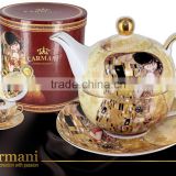 CARMANI vanessa set of teapot and cup with saucer of Klimt Premium Collection