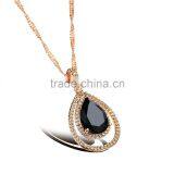 wholesale fashion jewelry copper platinum glass stone 3 grams gold necklace models