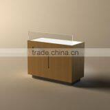 Wood Cell Phone Case Display Table Rack With Glass thumbnail-2