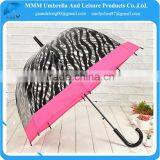 23inch Full Zebra-stripe Printed Safty Transparent Umbrella thumbnail-1
