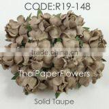 Soft Brown, Tapue Small Handmade Mulberry Paper Flower, Wedding Party, Scrap-booking Crafts, Wholesale thumbnail-1
