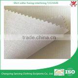 Hot Selling Soft Feeling Shirt Collar Fusing Interlining Fabirc T/C2154S for Garment thumbnail-1