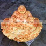 Laughing Buddha Statue White Marble Stone Hand Sculpture Carved For Temple No 33