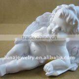 Small Size White Color Resin Angel Statue, Sleeping Baby Angel,christmas Angel thumbnail-1