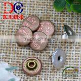 SGS Fashion Metal Jean Rivet With Embossed Logo Rivet Stud for Shoes thumbnail-1