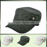 hot sell corduroy blank flat top army hats wl-0198