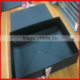 2014 Black Luxury Gold Stamping Matte Lamilation Paper Custom Gift Business Suit Storage Foldable Black Box