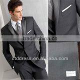 2014 spring coming style !!! Two button notch lapel with satin grey color coat pant men tuxedo suit