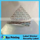 New Arrive High-quality Wholesale Security Label/PET Custom Logo Car Warning Stickers With VOID thumbnail-1