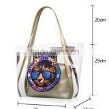 Clear PVC Large Capacity Tote Bag With Glod Webbing Handle Bag,bag in Bag thumbnail-2