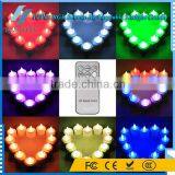 12Pcs Rechargeable LED Tea Light Candle With RGB Remote Control for Wedding Decorative