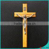 Wood Inspired Bronze Wall Cross Crucifix Jesus Christ thumbnail-4