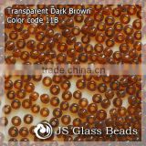 High Quality Fashion JS Glass Seed Beads - 11B# Brown Transparent Rocailles Beads For Garment & Jewelry