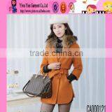 2015 Hot Sale Thicken Warm Sexy Coat Long Zipper Style OEM Price Fashion Beautiful Ladies Overcoat thumbnail-2