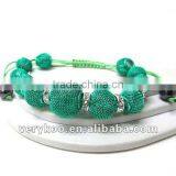 Green Fashion Mesh Basketball Wives Bracelets Jewelry FCA-15311 thumbnail-1