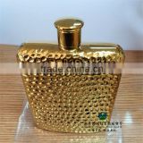 304 Stainless Steel Hip Flask Water Bottle 6oz Pattern Christmas Gold-plated Cup And Saucer