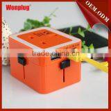 Factory Hot Wholesale All in One Folding Universal Cheap Travel Adapter With Dual Usb,UK to US AU EU Travel Converter thumbnail-4