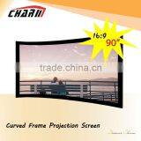 3D 16:9 Ratio 90" Deluxe Curved Frame Projection Screen