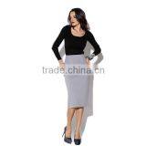 Pretty Steps Sexy Pictures Fashion Designer Mature Lady Pencil Skirt Grey 2016 thumbnail-4