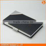 Customized Logo Leather Metal Business Card Holder for Credit