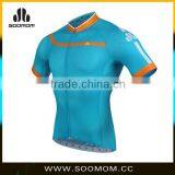 Men blue cycling jersey/custom wholesale biking jersey