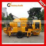 China manufacturer Diesel engine Concrete mix and pump machine with pipes price