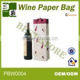Wholesale Wine Paper Bags for Single Bottle